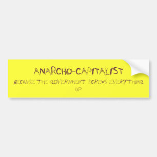 Adesivo Para Carro anarcho-capitalista