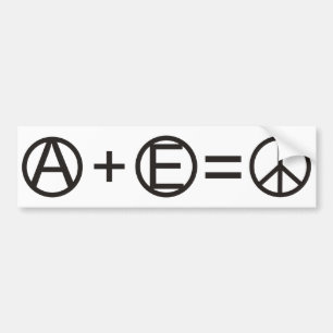 Adesivo Para Carro Anarquia + Igualdade = paz