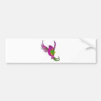 Adesivo Para Carro Andorinha do rosa e do verde