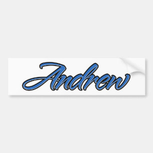 Adesivo Para Carro Andrew Name blue Aufkleber Sticker Autoaufkleber