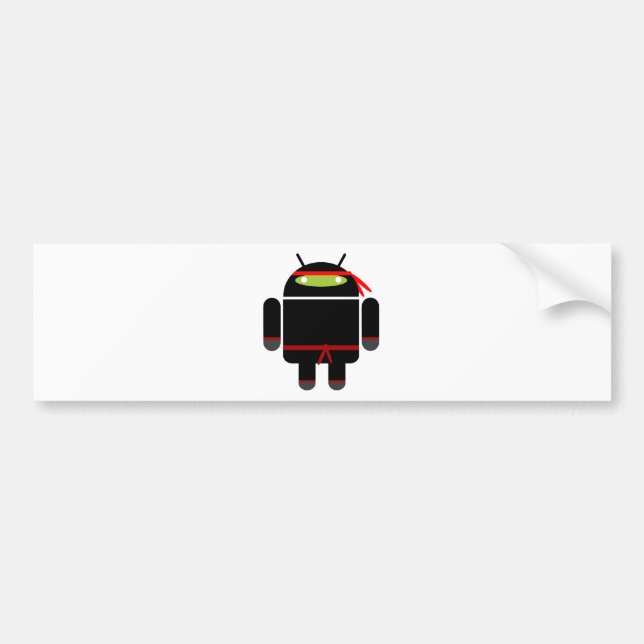 Adesivo Para Carro Android Ninja (Frente)