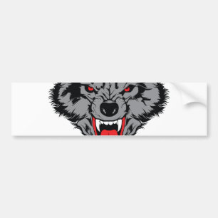 Adesivo Para Carro Angry Wolf