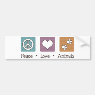 Adesivo Para Carro Animais do amor da paz (duas patas)