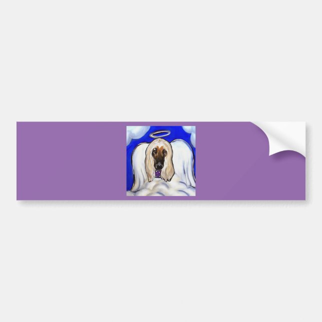 Adesivo Para Carro Anjo Afghan Hound (Frente)