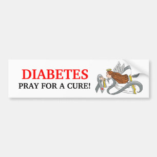 Adesivo Para Carro "Anjo da consciência da fita cinzenta do diabetes