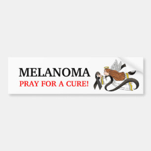 Adesivo Para Carro "Anjo da consciência da melanoma da fita preta"