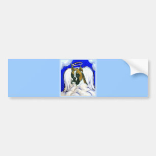 Adesivo Para Carro Anjo de cachorro boxer