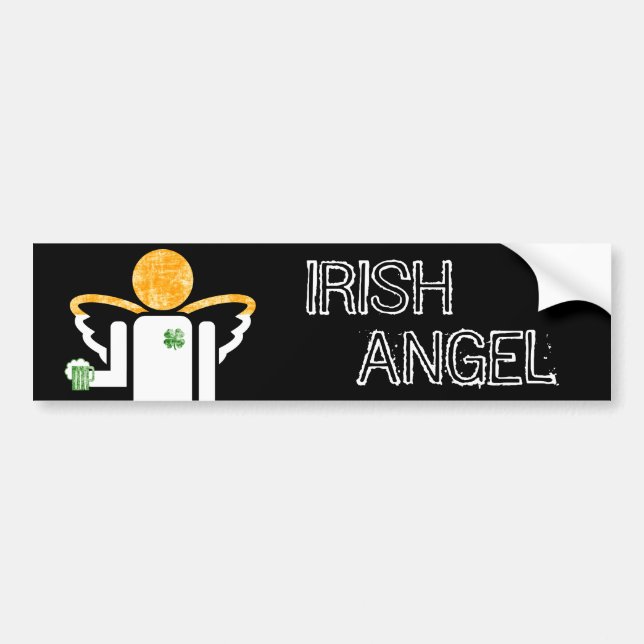 Adesivo Para Carro anjo irlandês (Frente)