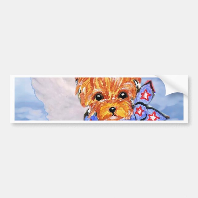 Adesivo Para Carro anjo yorkshire terrier (Frente)