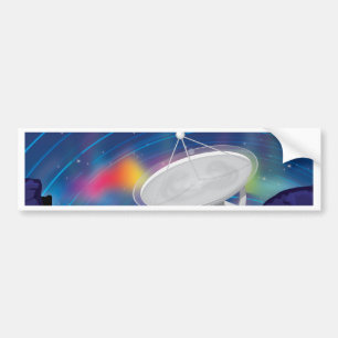 Adesivo Para Carro Antena Observando o Céu com Aurora