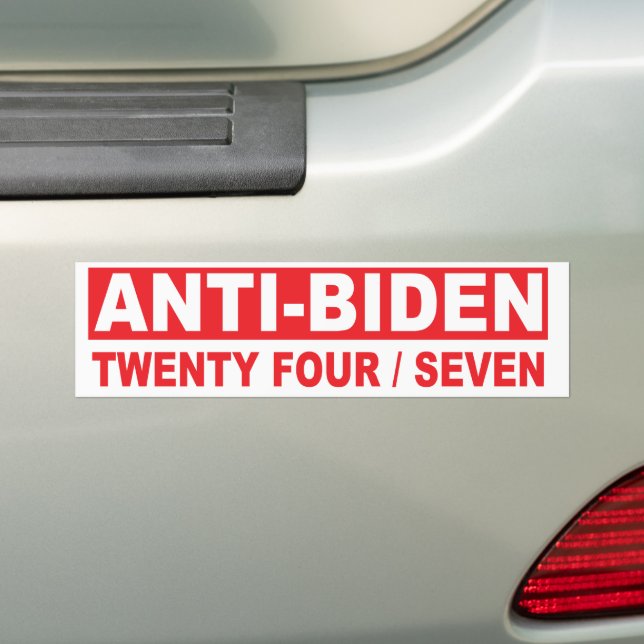 Adesivo Para Carro Anti-Biden 24 7 (No carro)