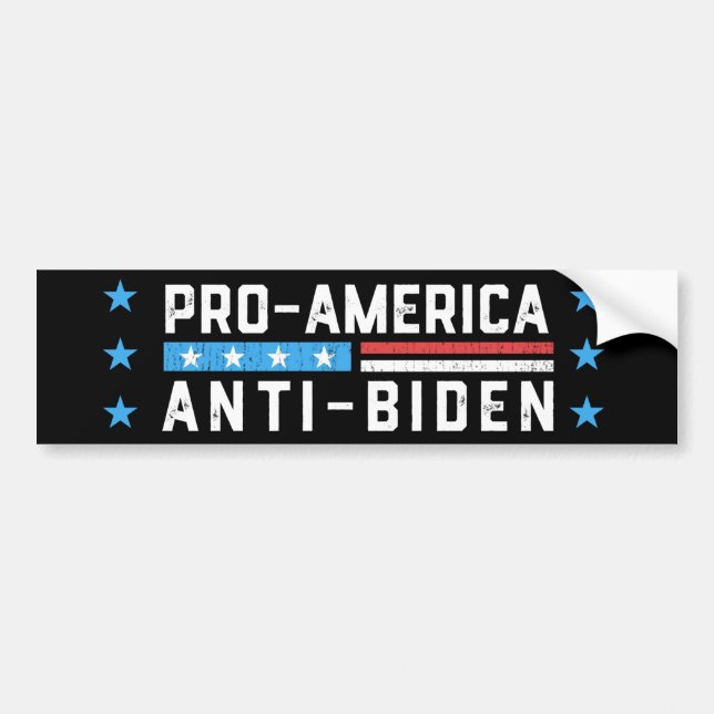 Adesivo Para Carro Anti-Biden Pro-América (Frente)
