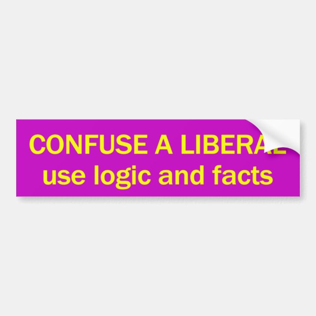 Adesivo Para Carro Anti Bumpersticker liberal (Frente)
