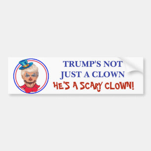 Adesivo Para Carro Anti Donald Trump Scary Palhaço