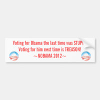 Anti etiqueta de Obama, NOBAMA 2012,