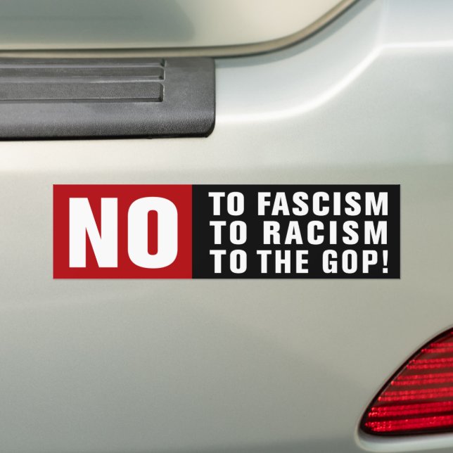 Adesivo Para Carro Anti-Fascismo Anti-Racismo Anti-Republicano (No carro)