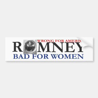 Adesivo Para Carro ANTI mulher de ROMNEY na máquina de lavar