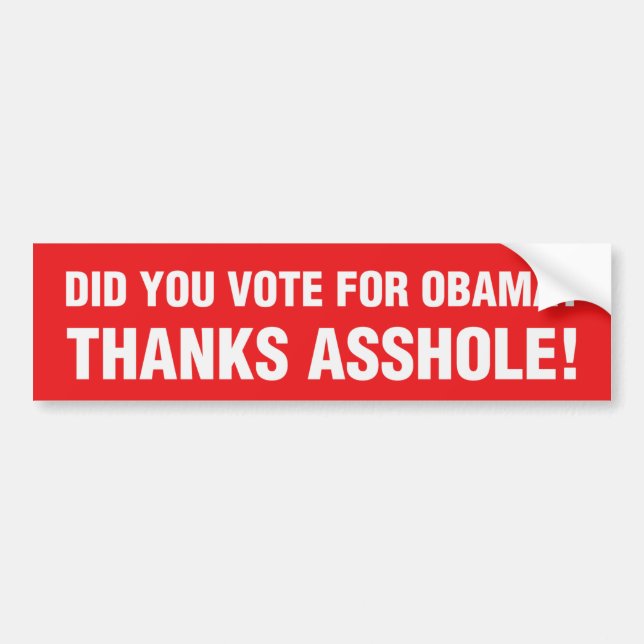 Adesivo Para Carro Anti-Obama (Frente)