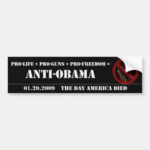 ADESIVO PARA CARRO ANTI-OBAMA