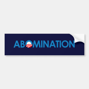 Adesivo Para Carro Anti-Obama - abominação