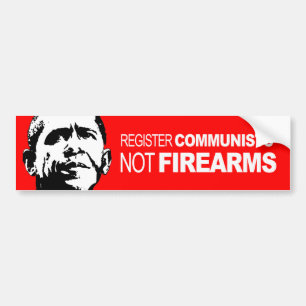Adesivo Para Carro Anti-Obama - armas de fogo dos comunistas do