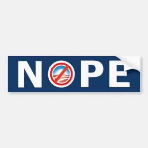 Adesivo Para Carro Anti Obama autocolante no vidro traseiro de NOPE