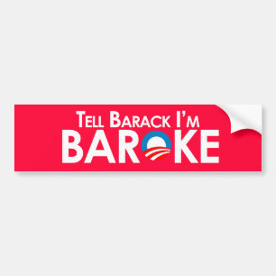 Adesivo Para Carro Anti-Obama - Baroke Bumpersticker