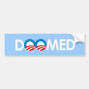Adesivo Para Carro Anti-Obama - branco condenado