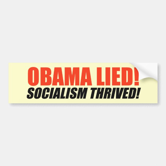 Adesivo Para Carro Anti-Obama Bumpersticker - o socialismo prosperou (Frente)