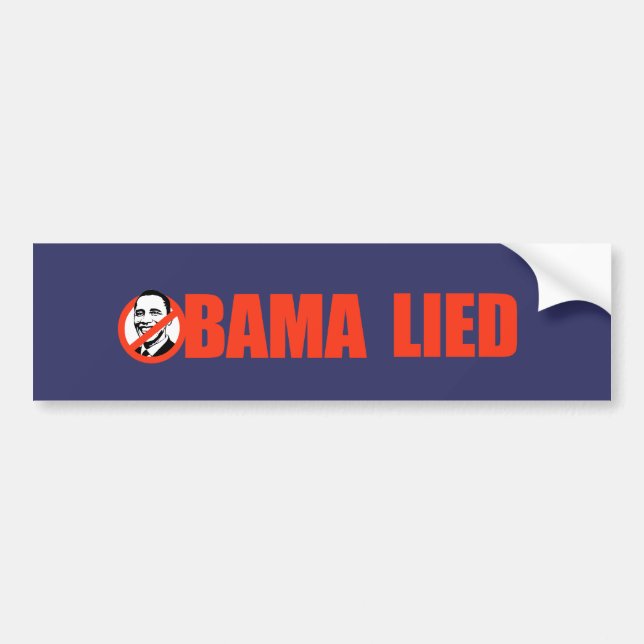 Adesivo Para Carro Anti-Obama Bumpersticker - Obama encontrou-se (Frente)