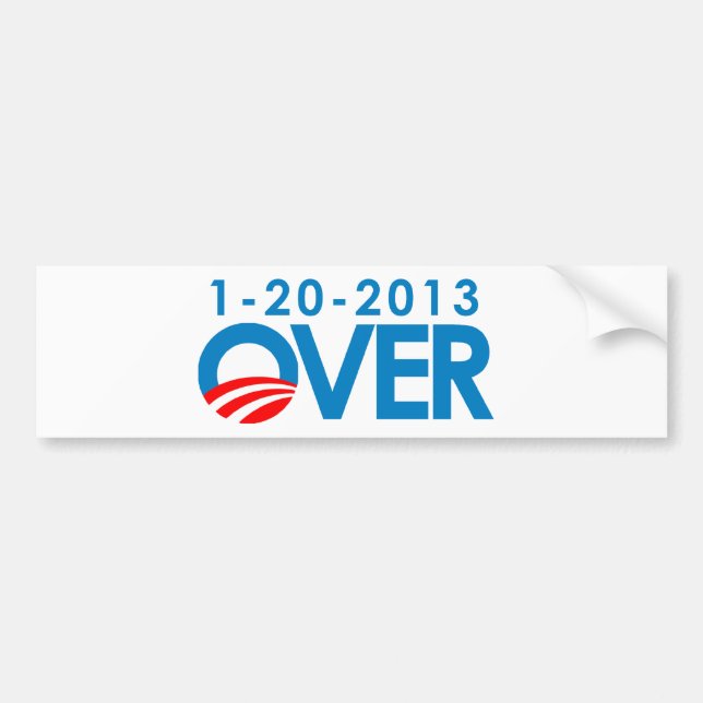 Adesivo Para Carro Anti-Obama Bumpersticker - sobre 1-20-2013 (Frente)