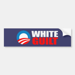 Adesivo Para Carro Anti-Obama - CULPA BRANCA Bumpersticker