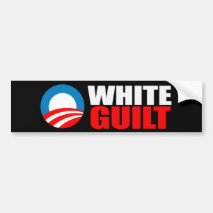 Adesivo Para Carro Anti-Obama - CULPA BRANCA Bumpersticker