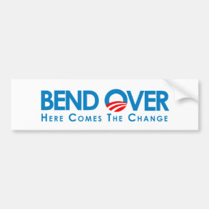 Adesivo Para Carro Anti-Obama - curvatura sobre para a mudança