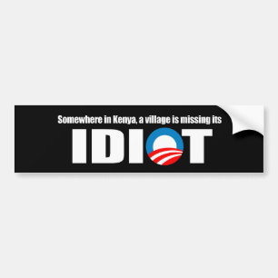 Adesivo Para Carro Anti-Obama - em algum lugar em Kenya uma vila é