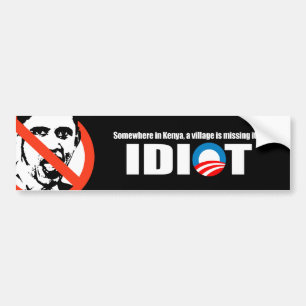 Adesivo Para Carro Anti-Obama - em algum lugar em Kenya uma vila é