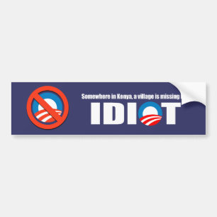 Adesivo Para Carro Anti-Obama - em algum lugar em Kenya uma vila é