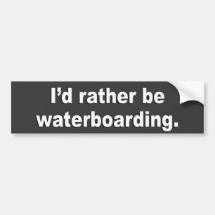 Adesivo Para Carro Anti-Obama - eu preferencialmente waterboarding