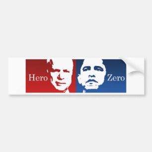 Adesivo Para Carro Anti-Obama - herói contra zero