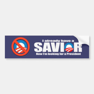 Adesivo Para Carro Anti-Obama - I aleady tem um salvador