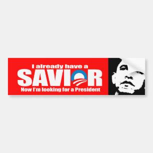 Adesivo Para Carro Anti-Obama - I aleady tem um salvador
