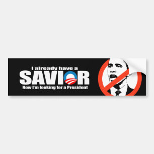 Adesivo Para Carro Anti-Obama - I aleady tem um salvador