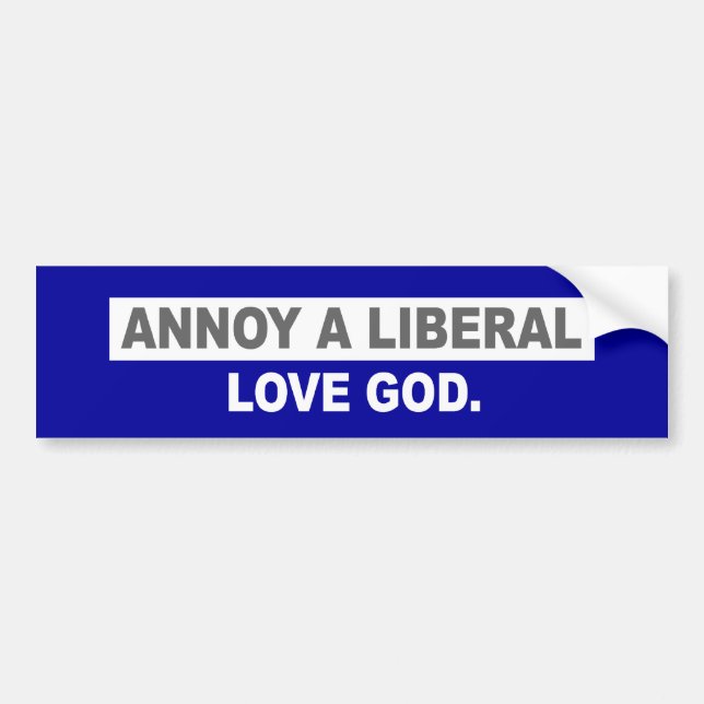 ADESIVO PARA CARRO ANTI-OBAMA- IRRITE UM LIBERAL. AME O DEUS (Frente)