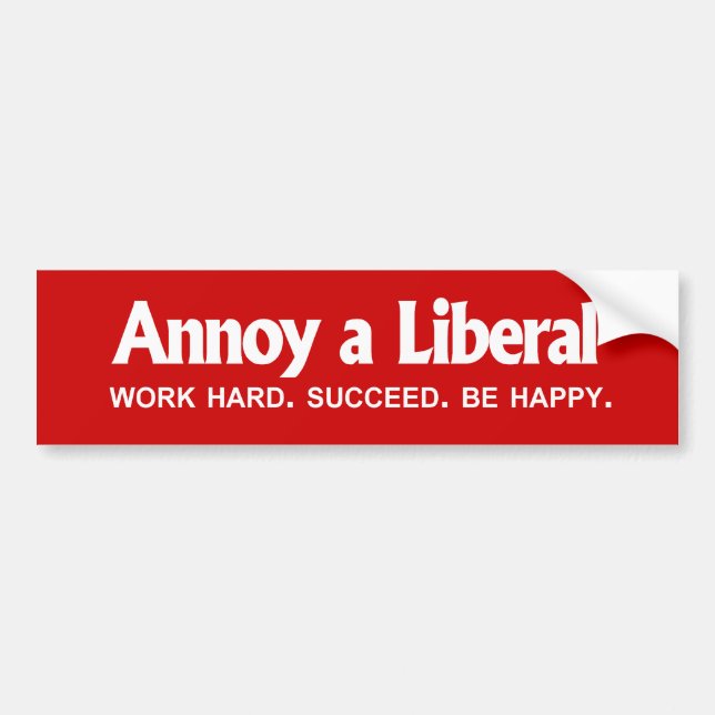Adesivo Para Carro ANTI-OBAMA- irrite um liberal - duro do trabalho. (Frente)