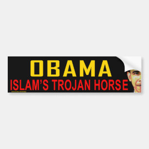 Adesivo Para Carro anti Obama "Islam's Trojan Horse" sticker