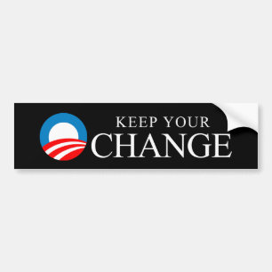 Adesivo Para Carro Anti-Obama - mantenha sua mudança