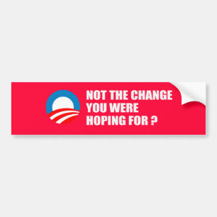 Adesivo Para Carro Anti-Obama - NÃO a MUDANÇA que VOCÊ ESPERAVA PA