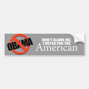 Adesivo Para Carro Anti-Obama - não me responsabilize que eu votei