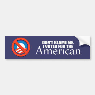 Adesivo Para Carro Anti-Obama - não me responsabilize que eu votei