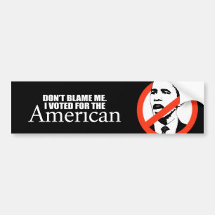 Adesivo Para Carro Anti-Obama - não me responsabilize que eu votei